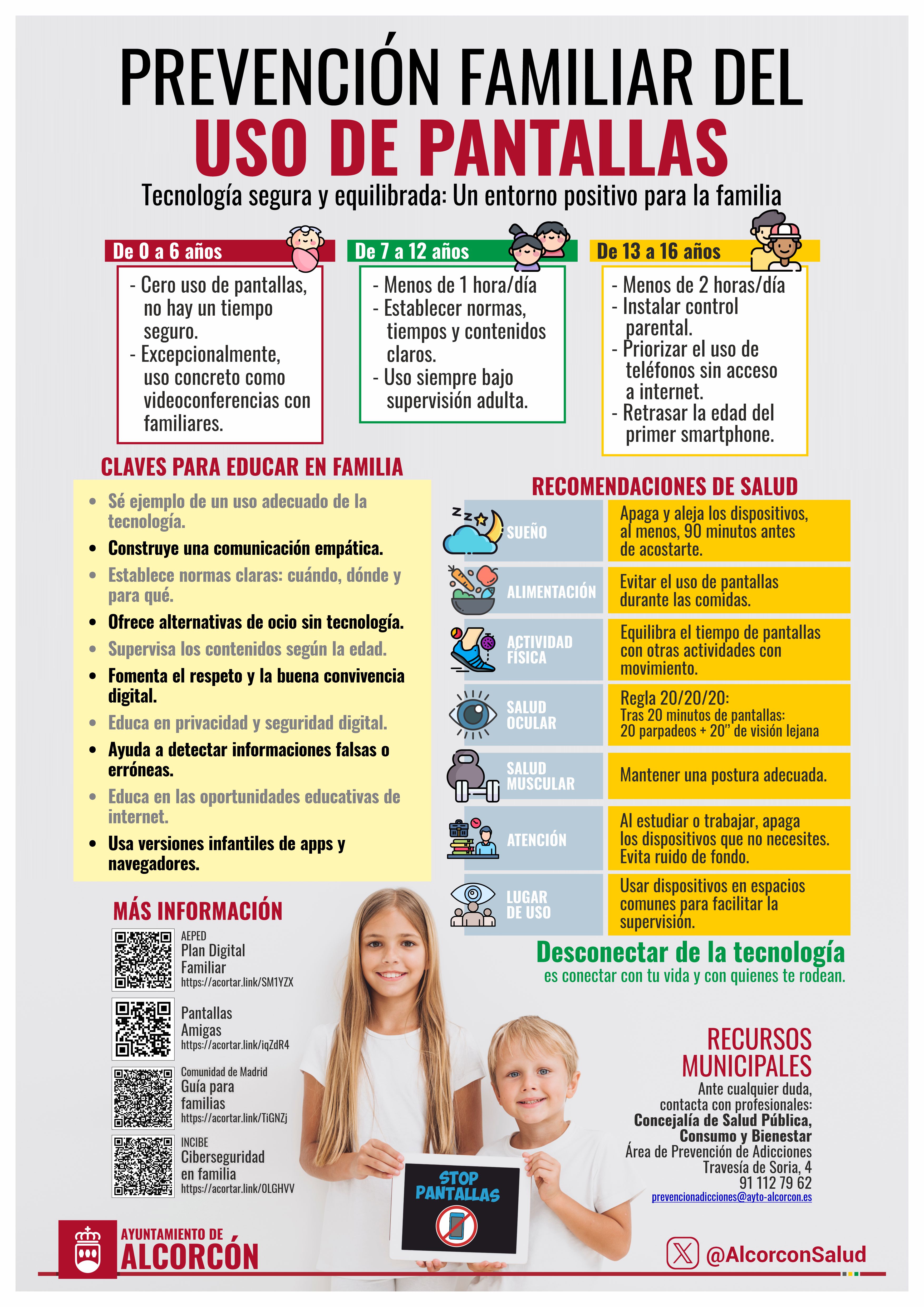 Prevención familiar en el uso de pantallas