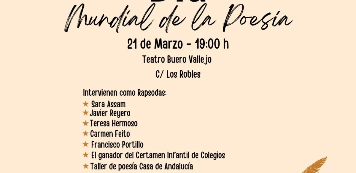 Viernes 21 de Marzo. Celebracion del Día Internacional de la Poesía