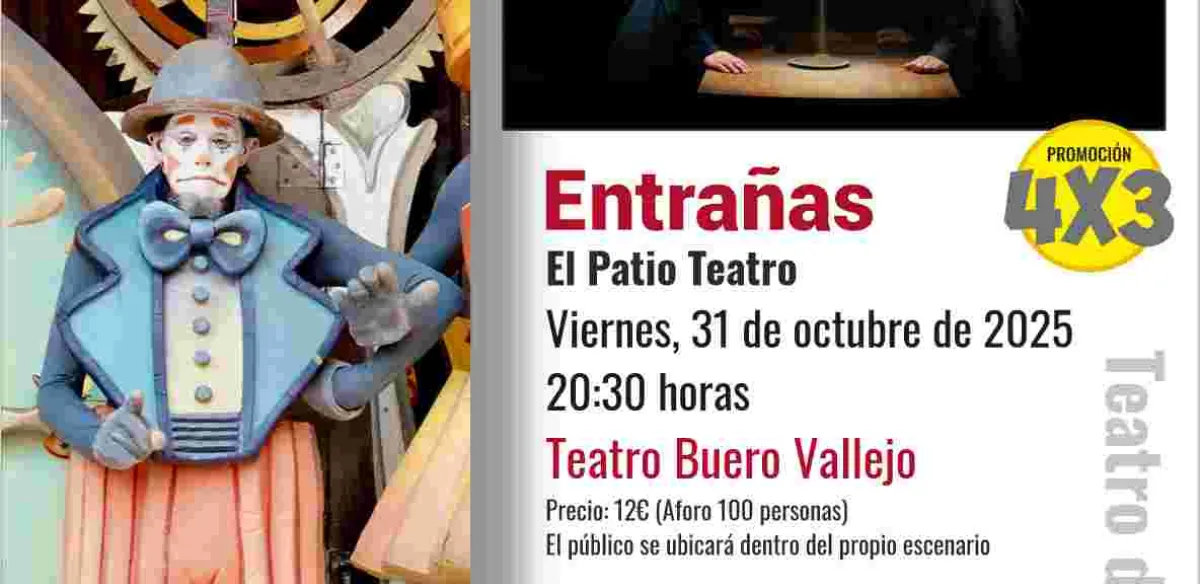 Entrañas. El Patio Teatro  Viernes 31 de octubre. 20:30h