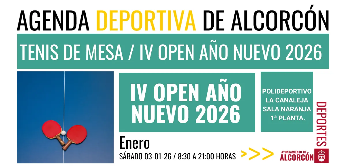 TENIS DE MESA / IV OPEN AÑO NUEVO 2026 