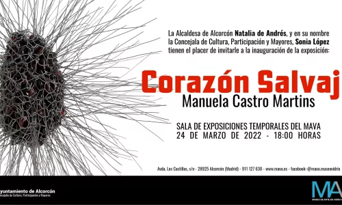 Desde el 24 de marzo  Exposición de VIdrio: "Corazón salvaje". Manuela Castro Martins  MUSEO ARTE EN VIDRIO DE ALCORCÓN- MAVA