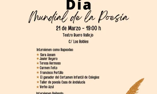 Viernes 21 de Marzo. Celebracion del Día Internacional de la Poesía